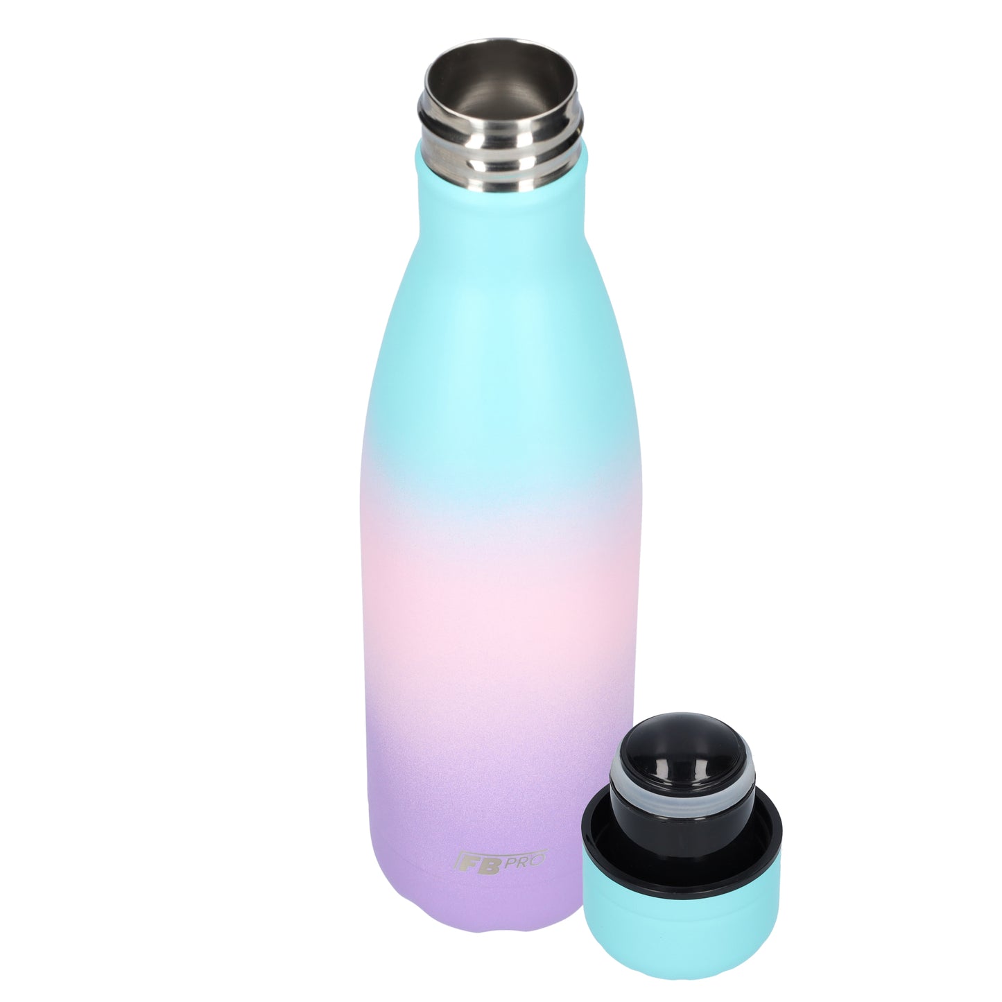 Thermosfles - Waterfles - Drinkfles slank 500ml - Light Blue Purple - Licht Blauw Paars