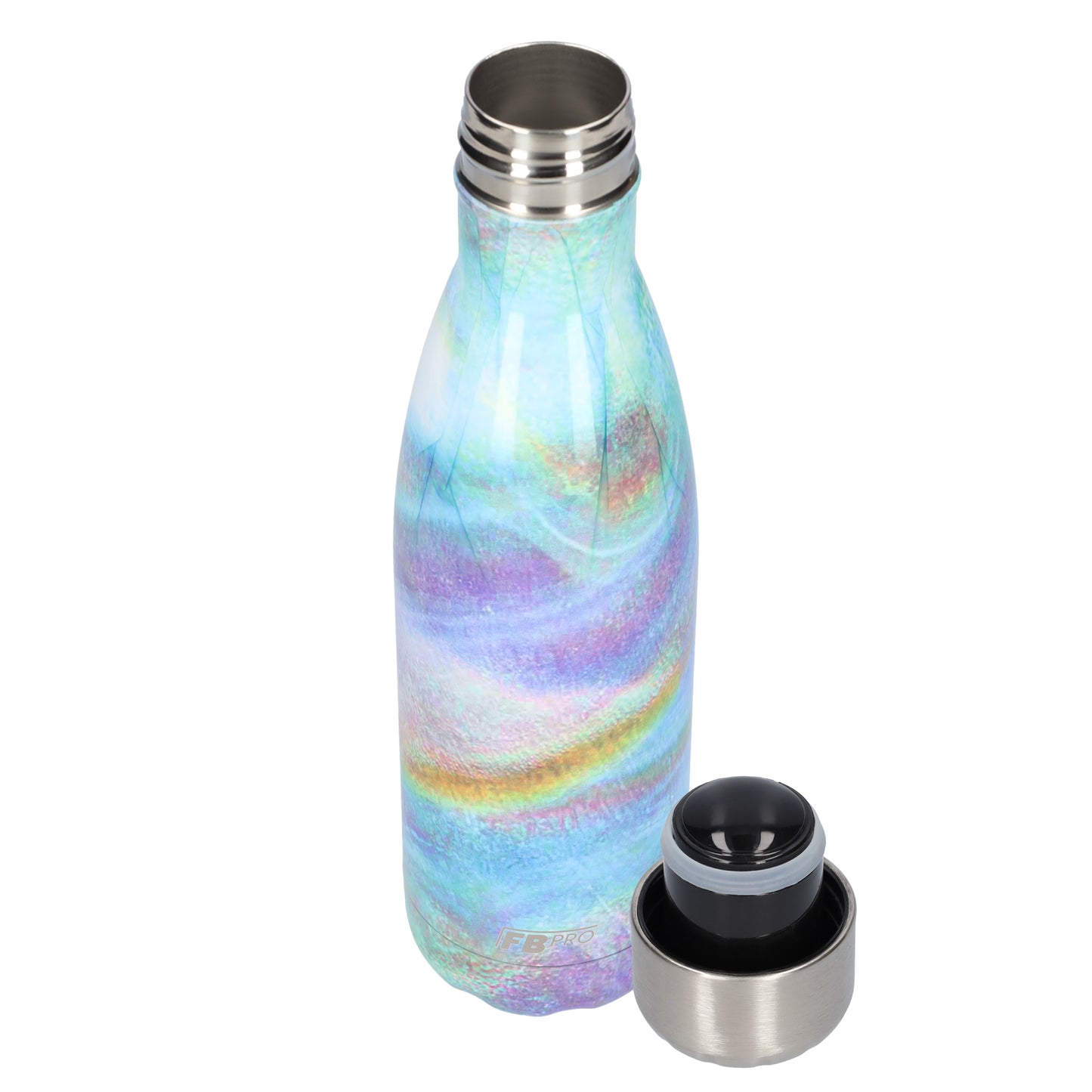 Thermosfles - Waterfles - Drinkfles slank 500ml - Galaxy Rainbow - Sterrenhemel Regenboogkleur