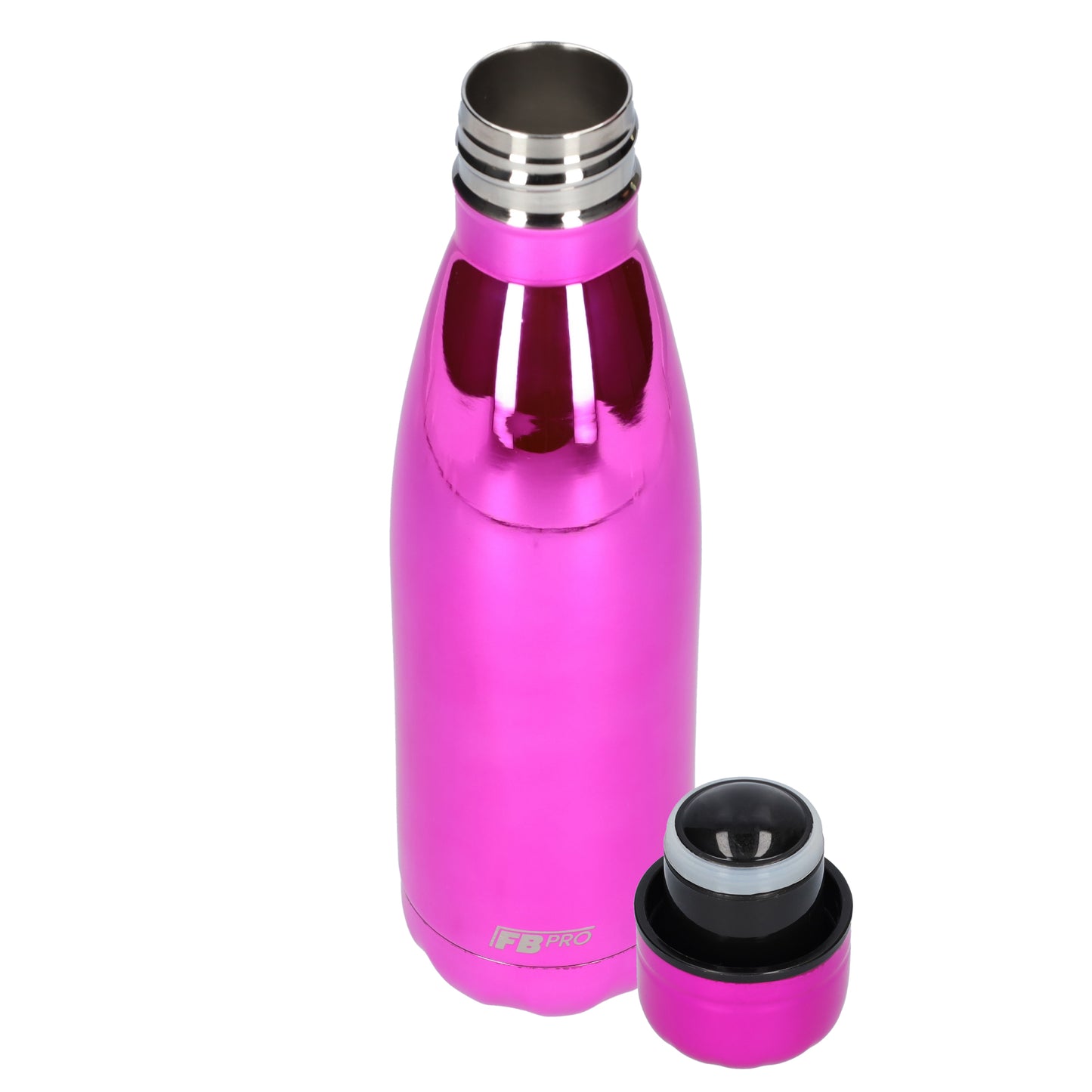 Thermosfles - Waterfles - Drinkfles slank 500 ml - Chrome Hot Pink - Chroom Roze