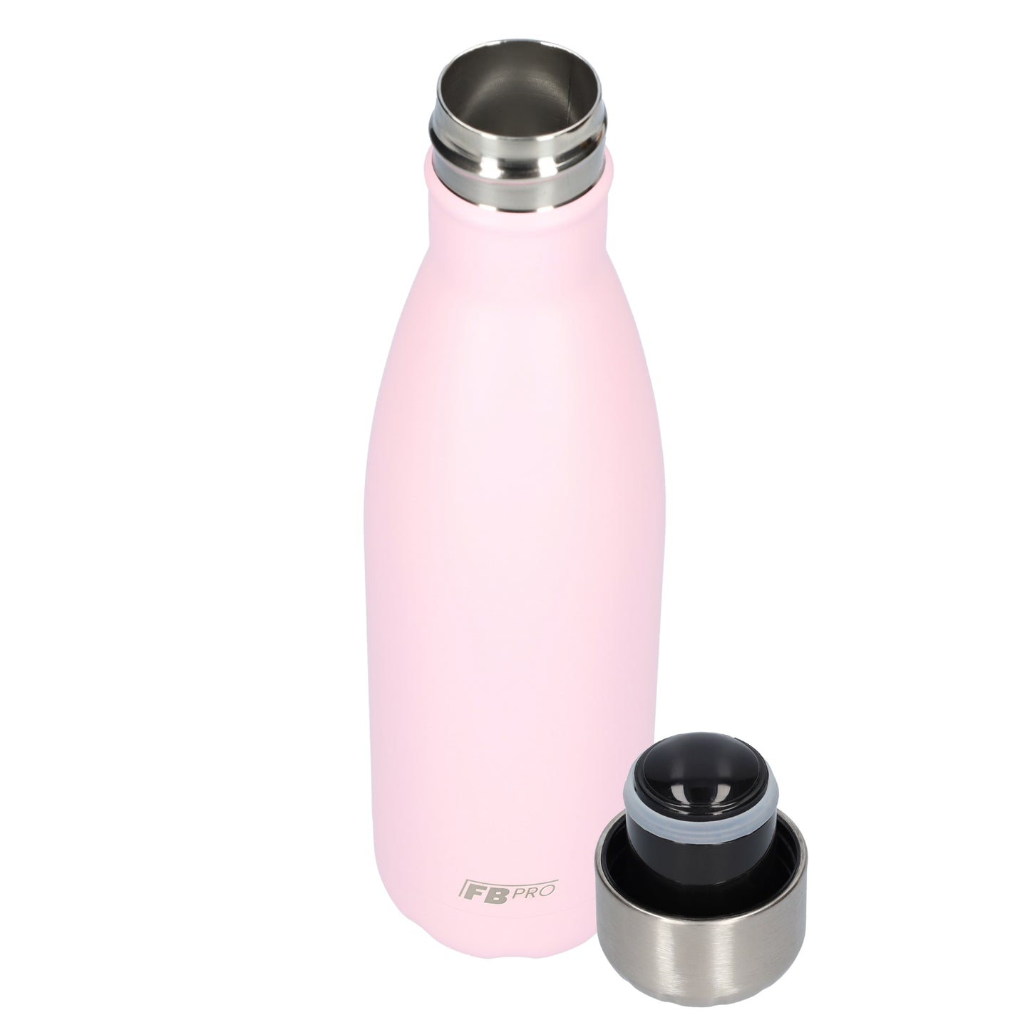 Thermosfles - Waterfles - Drinkfles slank 500ml - Matte Baby Pink - Mat Baby Roze