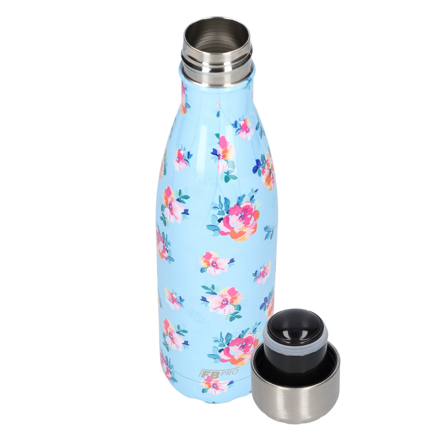 Thermosfles - Waterfles - Drinkfles slank 500ml - Classic Blue Flowers - Klassiek Blauw Bloemen