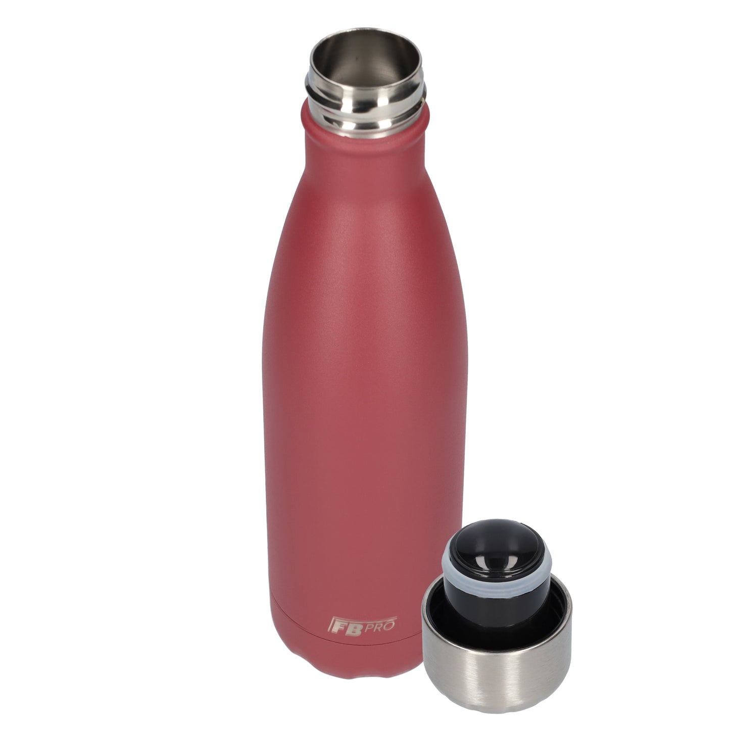 Thermosfles - Waterfles - Drinkfles slank 500ml - Matte Bordeaux Red- Mat Bordeaux Rood