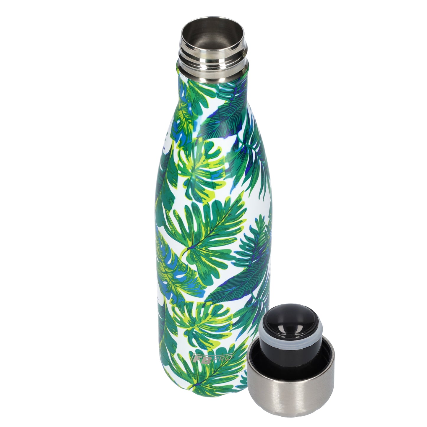 Thermosfles - Waterfles - Drinkfles slank 500ml - Tropical Leaves - Tropische Bladeren