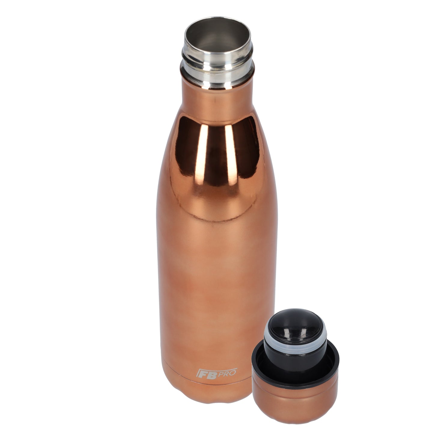 Thermosfles - Waterfles - Drinkfles slank 500 ml - Rose Gold - Roos Goud