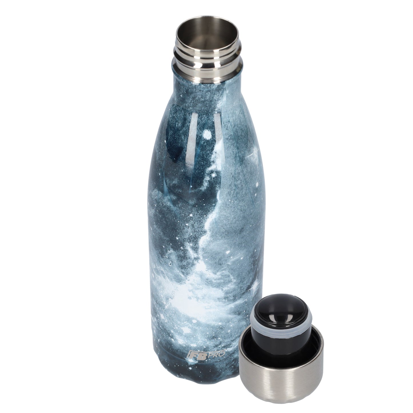 Thermosfles - Waterfles - Drinkfles slank 500ml - Dark Sea Galaxy - Donkere Sterrenhemel