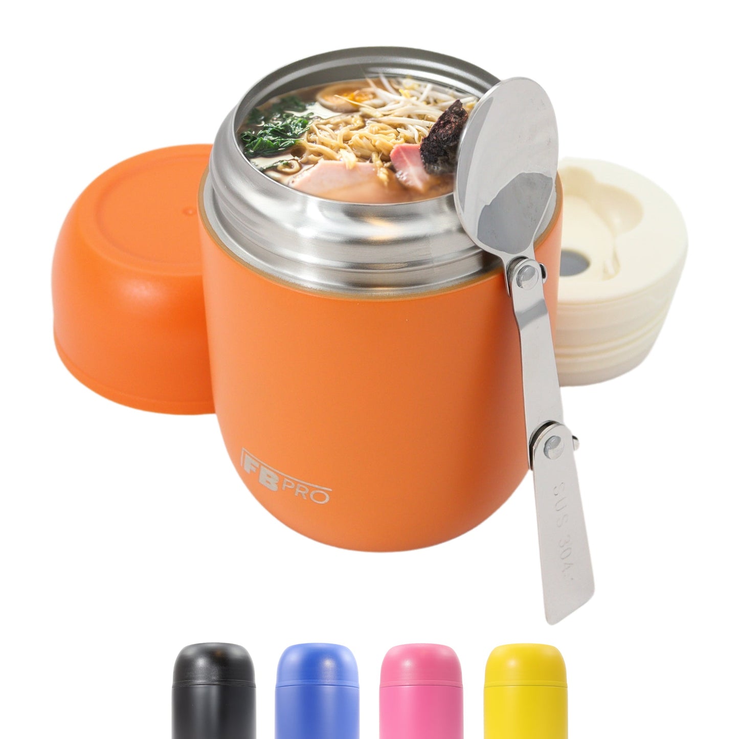 Thermos voedselcontainer - Thermoskan - Oranje - 420ml