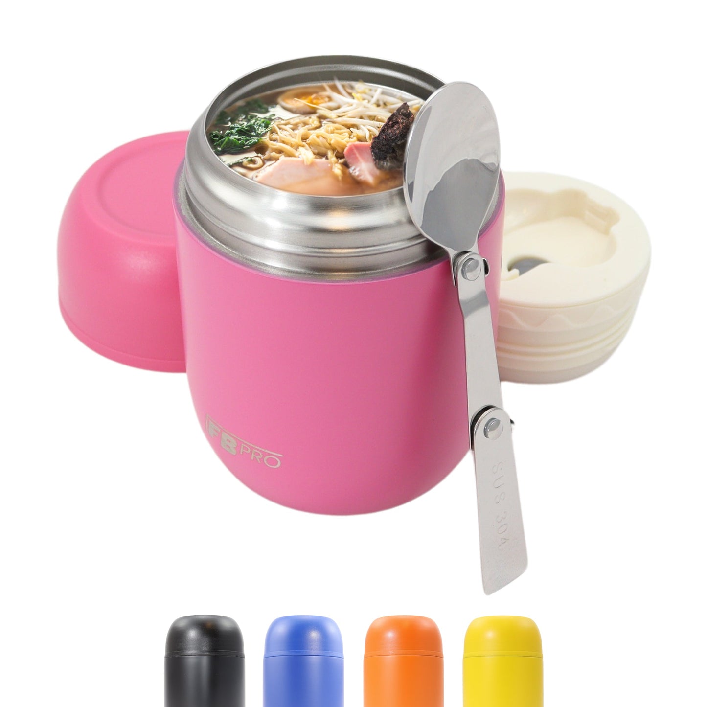 Thermos voedsel container - Thermoskan - 420ml - Roze