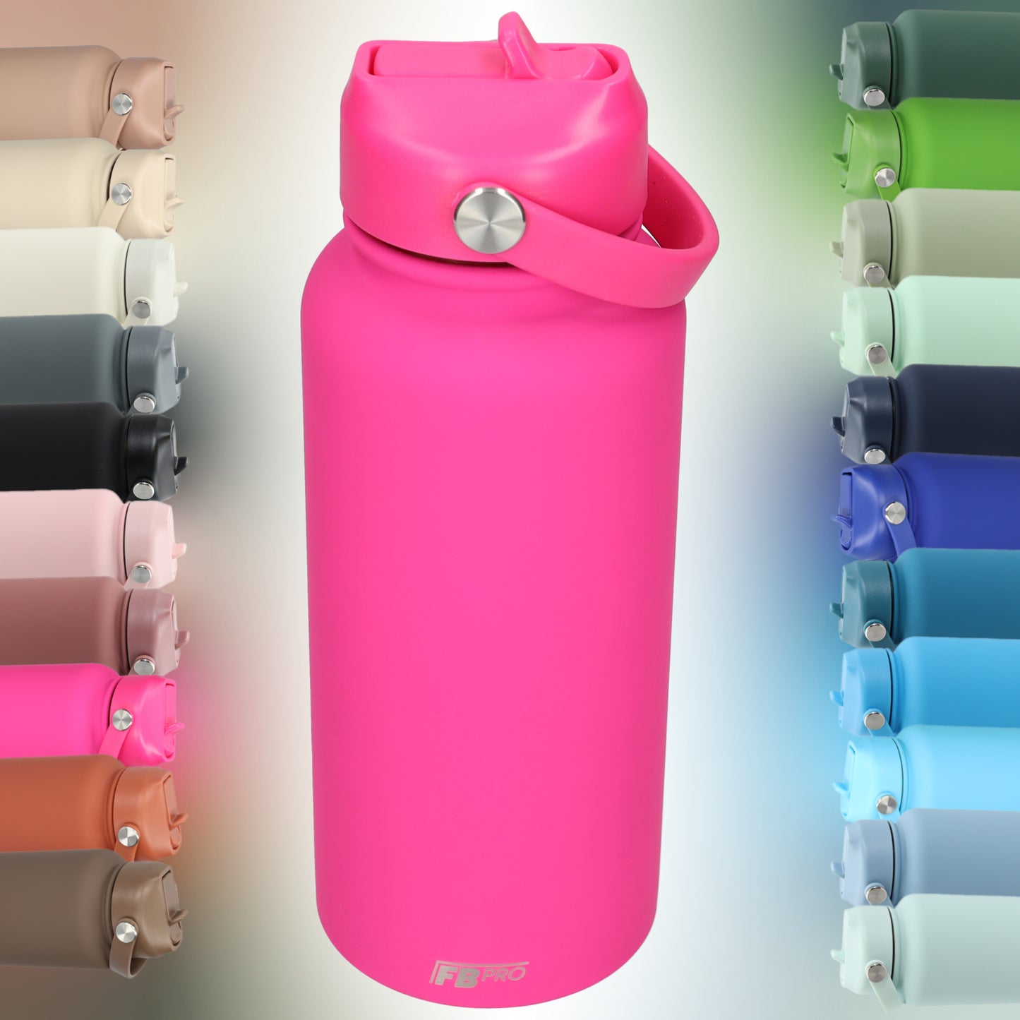 Thermos waterfles - Isolerende Waterfles - Drinkfles - 1 L - Hot Pink