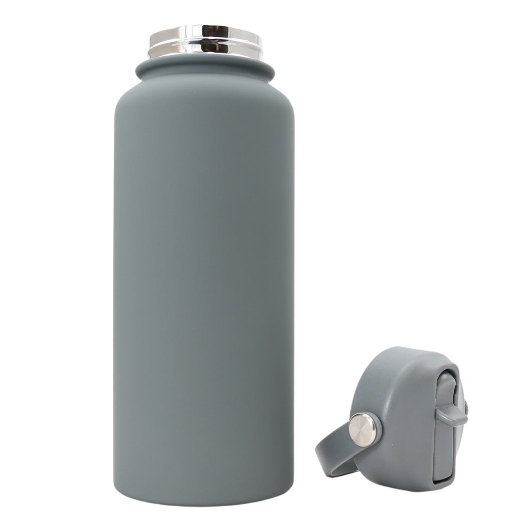 Thermos waterfles - Isolerende Waterfles - Drinkfles - 1 L - Grijs