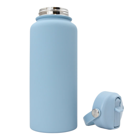 Thermos waterfles - Isolerende Waterfles - Drinkfles - 1 L - Licht Blauw