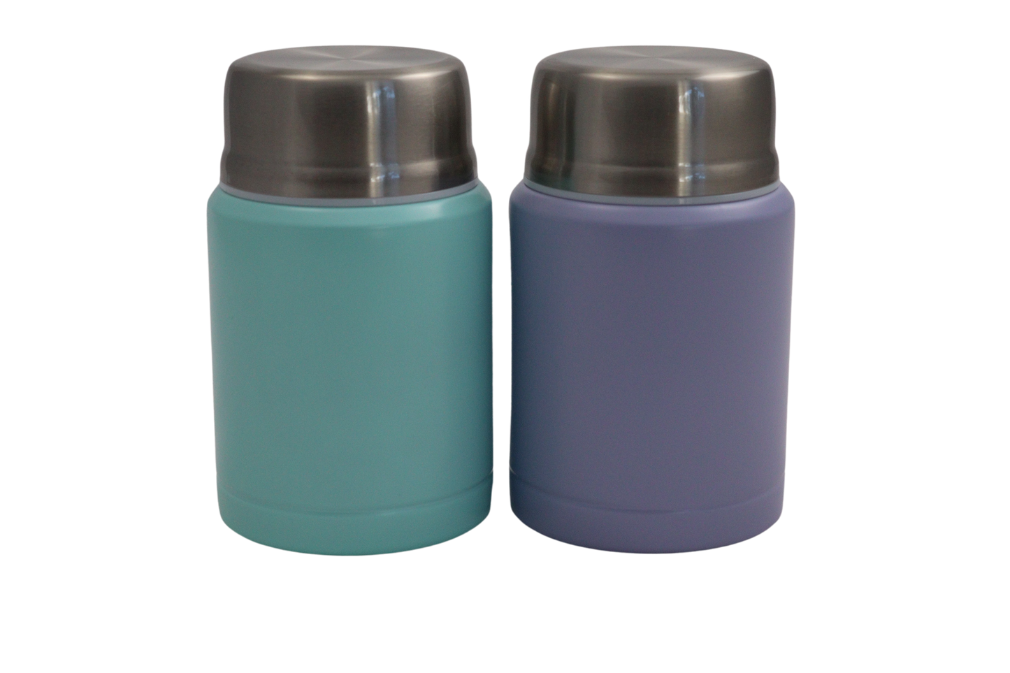 Lichtblauw & Lichtpaarse Thermos Voedselcontainer - Thermoskan - Blauw & Paars - 450ml