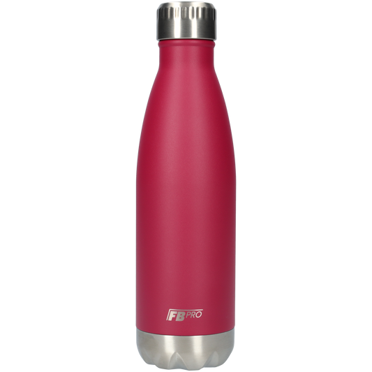 RVS Thermosfles - Thermoskan - Waterfles 500ml - Fuchsia Rood - Fuchsia Red