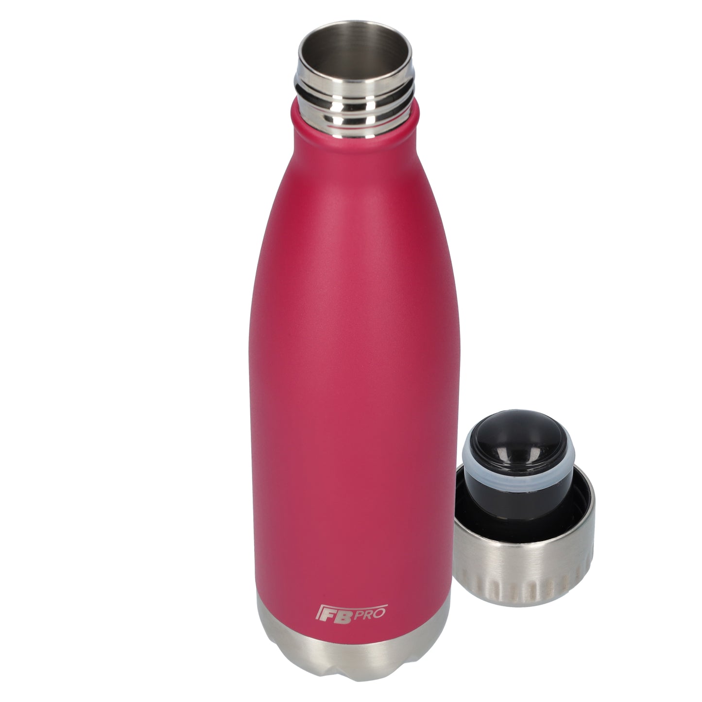 RVS Thermosfles - Thermoskan - Waterfles 500ml - Fuchsia Rood - Fuchsia Red