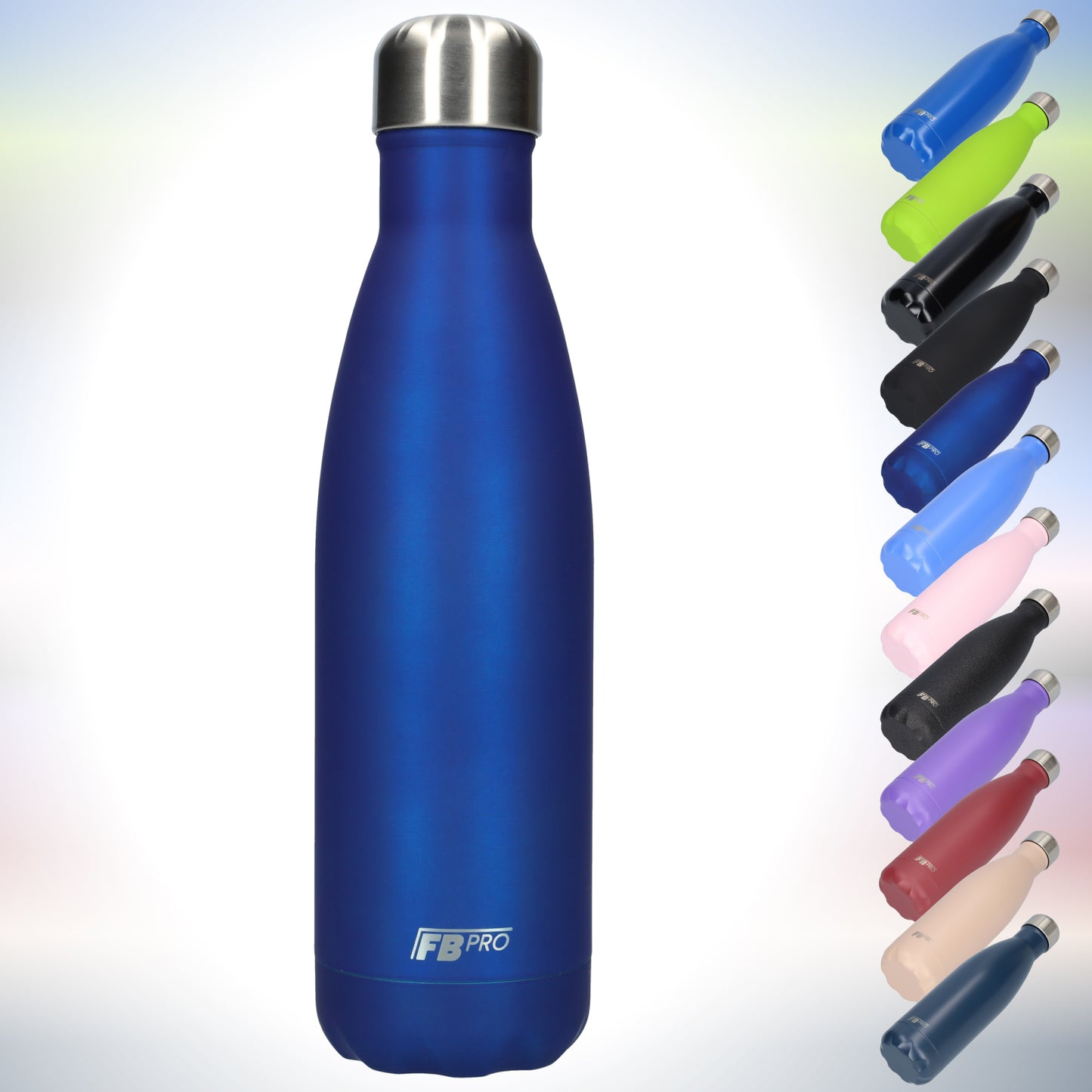 Thermosfles - Waterfles - Drinkfles slank 500ml - Matte Deep Blue - Mat Diep Blauw