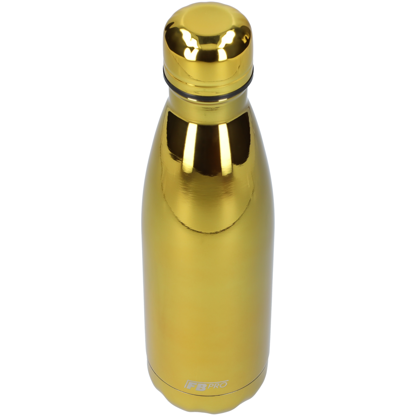 Thermosfles - Waterfles - Drinkfles slank 500 ml - Chrome Gold - Chroom Goud