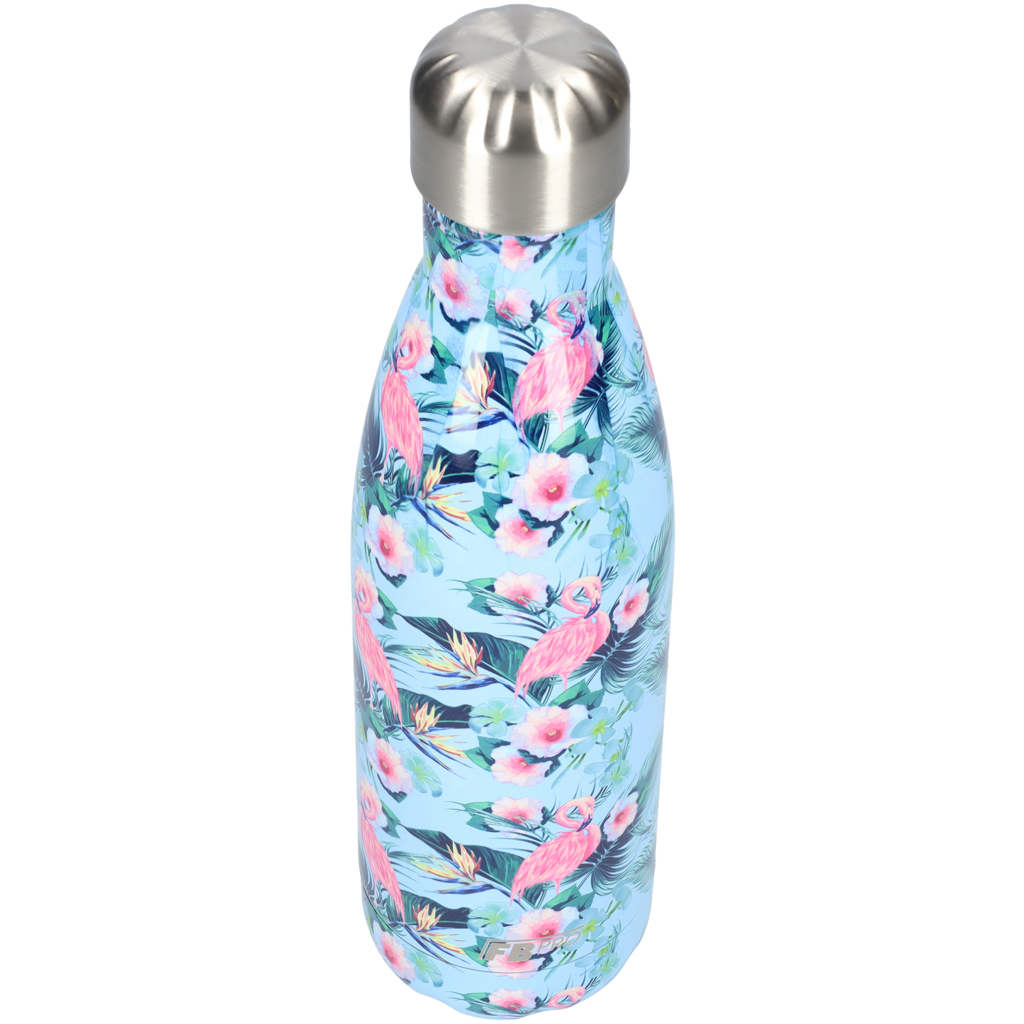 Thermosfles - Waterfles - Drinkfles slank 500ml - Flamingo Blue - Flamingo Blauw