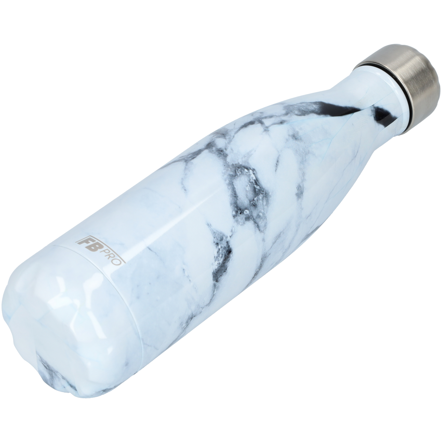 Thermosfles - Waterfles - Drinkfles slank 500ml - White Marble - Wit Marmer