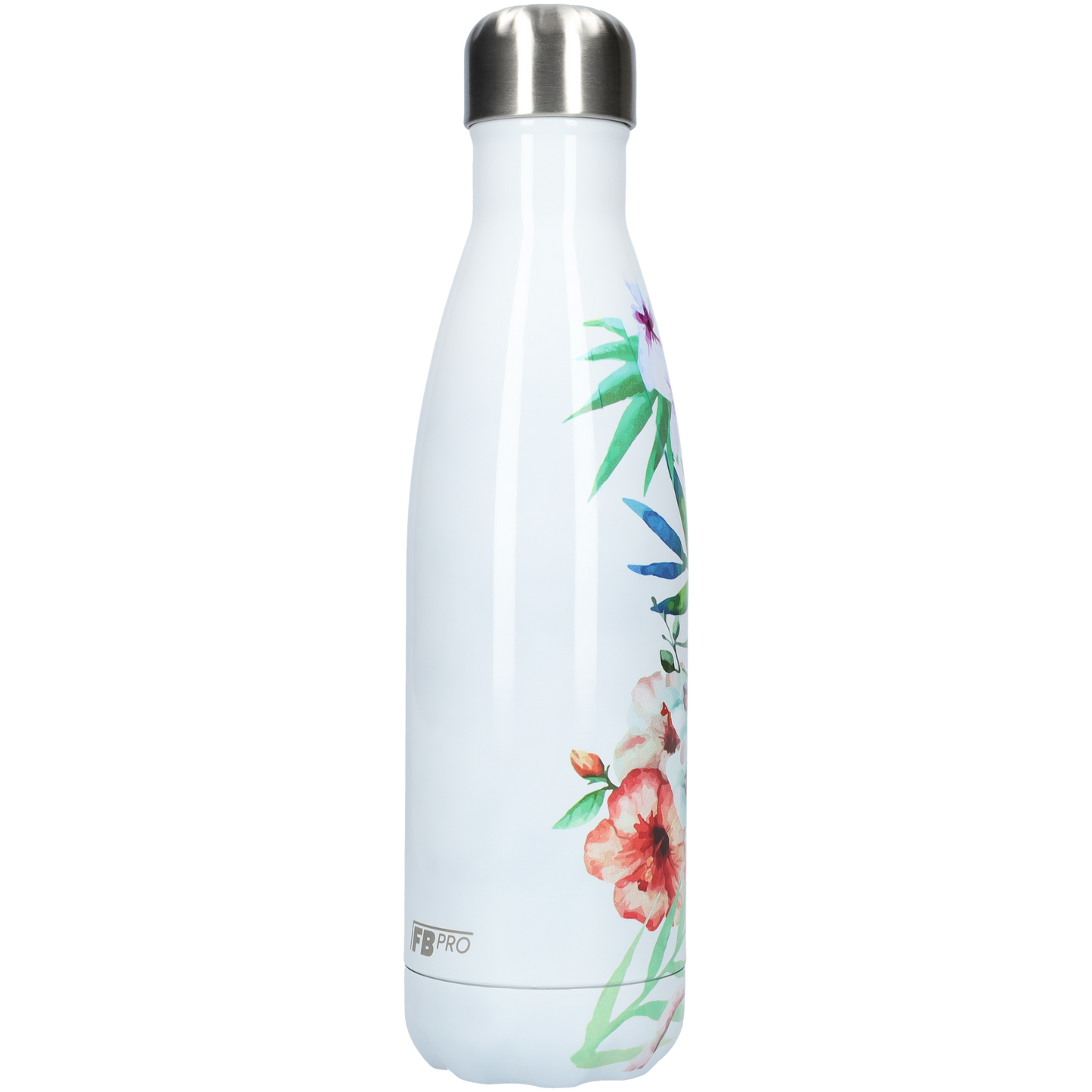 Thermosfles - Waterfles - Drinkfles slank 500ml - Tropical White - Tropisch Wit