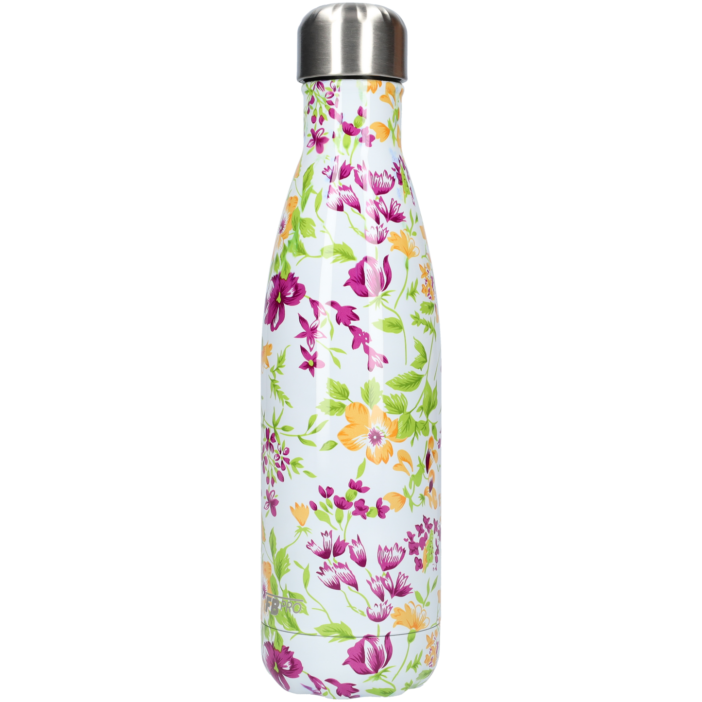 Thermosfles - Waterfles - Drinkfles slank 500ml - Purple & Yellow Flowers - Paars & Gele Bloemen