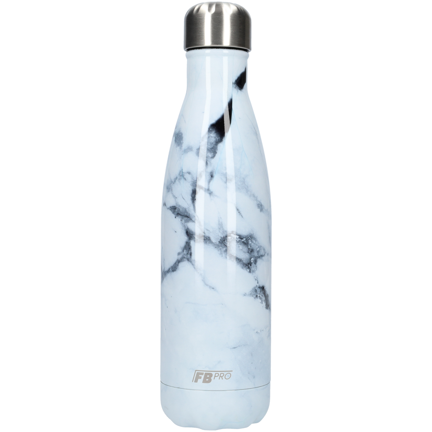 Thermosfles - Waterfles - Drinkfles slank 500ml - White Marble - Wit Marmer