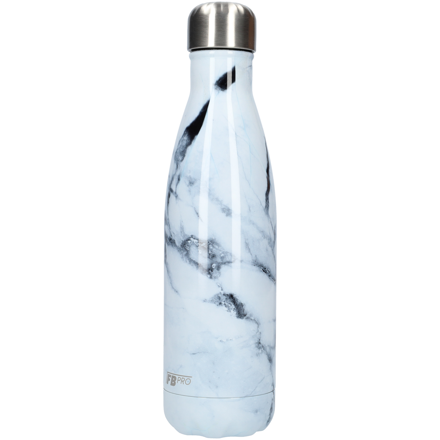 Thermosfles - Waterfles - Drinkfles slank 500ml - White Marble - Wit Marmer