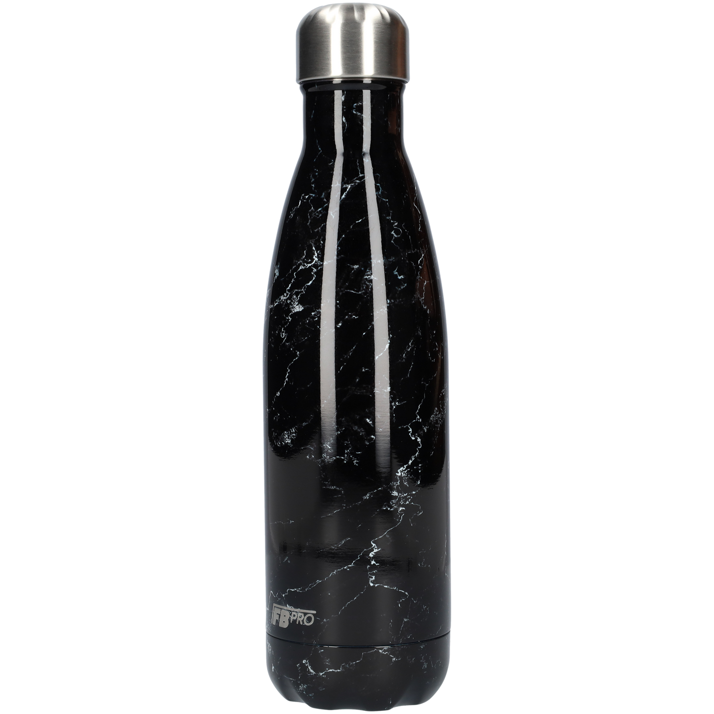 Thermosfles - Waterfles - Drinkfles slank 500ml - Black Marble - Zwarte Marmer