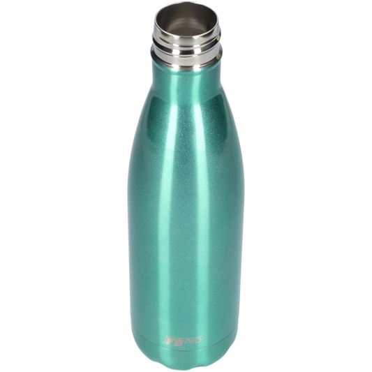 Thermosfles - Waterfles - Drinkfles slank 500ml - Galaxy Turquoise - Glinsterend Turquoise