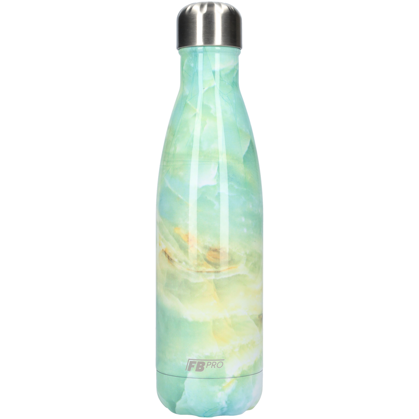 Thermosfles - Waterfles - Drinkfles slank 500ml - Turquoise Marble - Turquoise Marmer