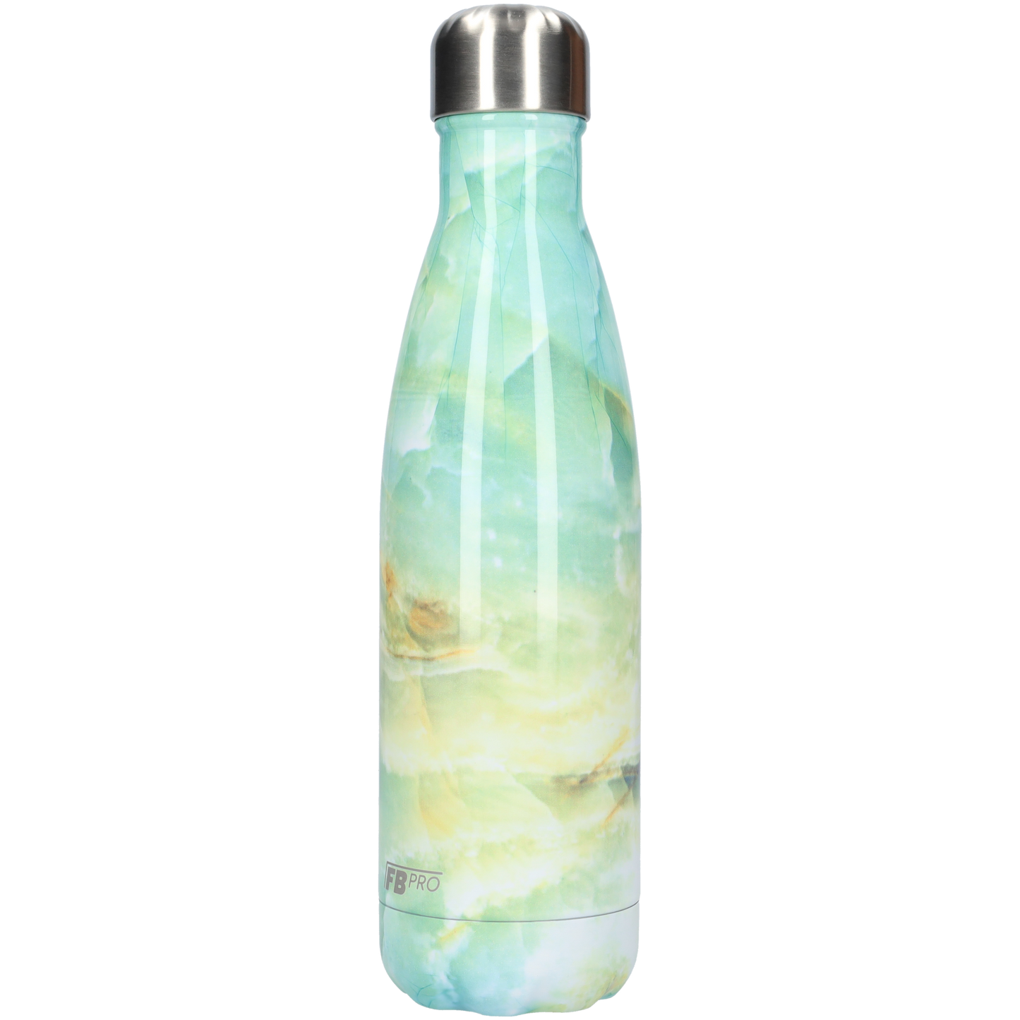 Thermosfles - Waterfles - Drinkfles slank 500ml - Turquoise Marble - Turquoise Marmer