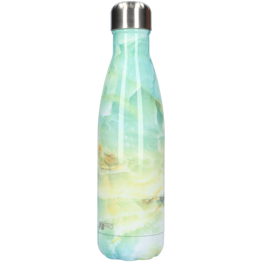 Thermosfles - Waterfles - Drinkfles slank 500ml - Turquoise Marble - Turquoise Marmer