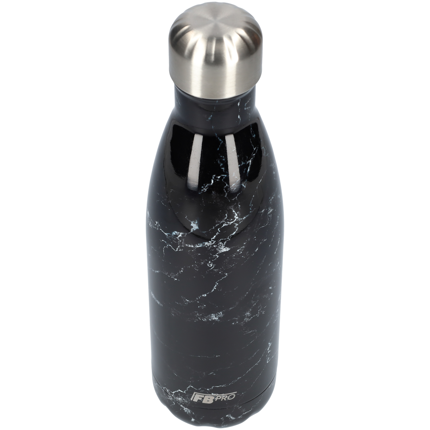 Thermosfles - Waterfles - Drinkfles slank 500ml - Black Marble - Zwarte Marmer