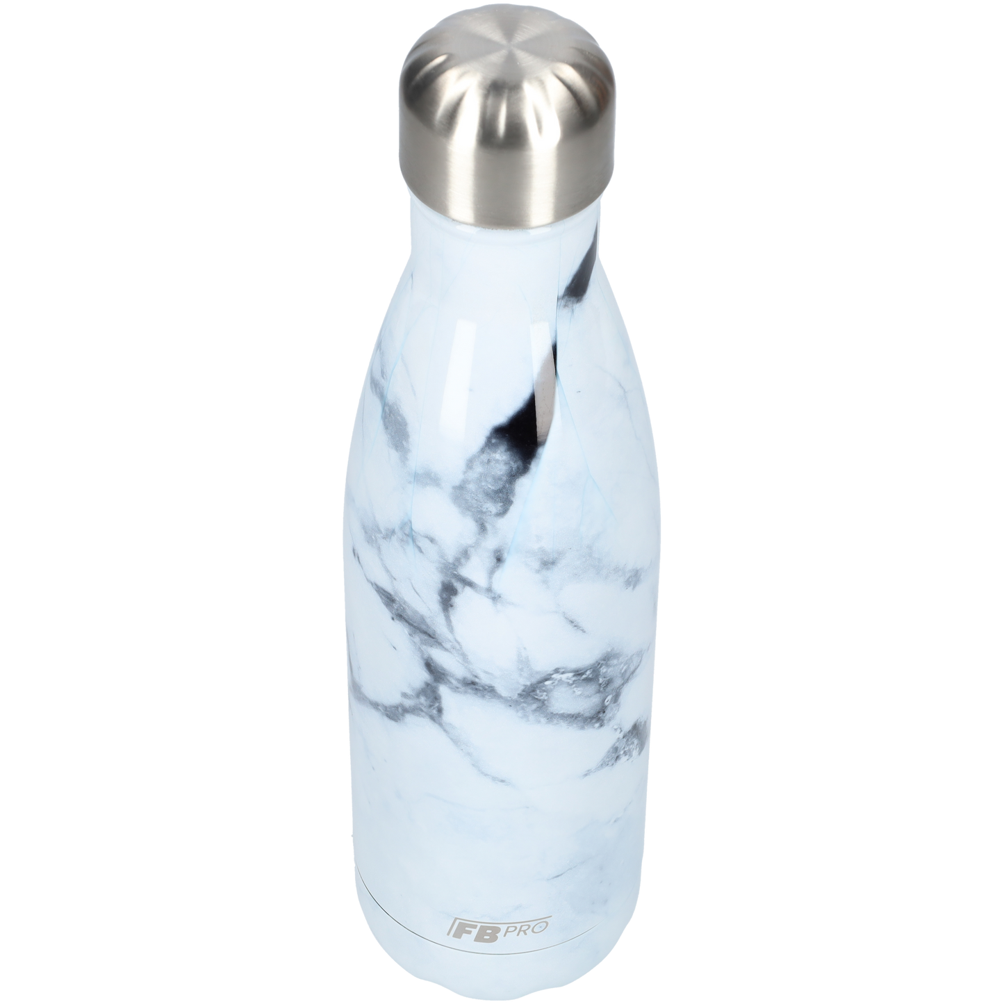 Thermosfles - Waterfles - Drinkfles slank 500ml - White Marble - Wit Marmer