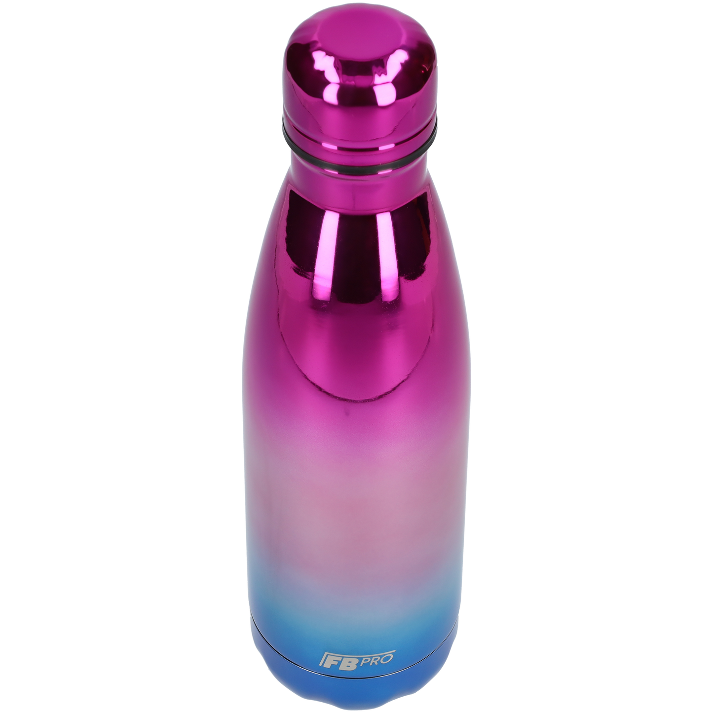 Thermosfles - Waterfles - Drinkfles slank 500ml - Raspberry Chrome Blue - Framboos Chrome Blauw