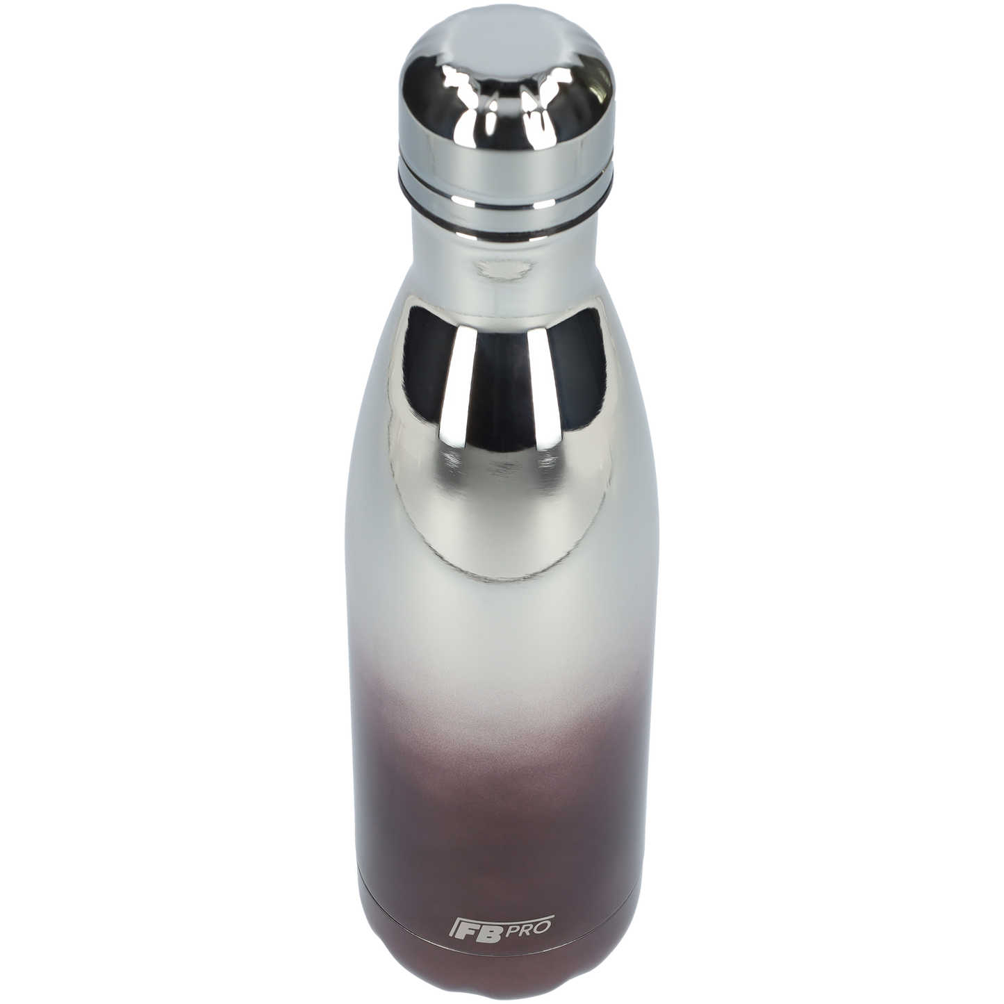 Thermosfles - Waterfles - Drinkfles slank 500 ml - Chrome Silver Brown - Chrome Zilver Bruine