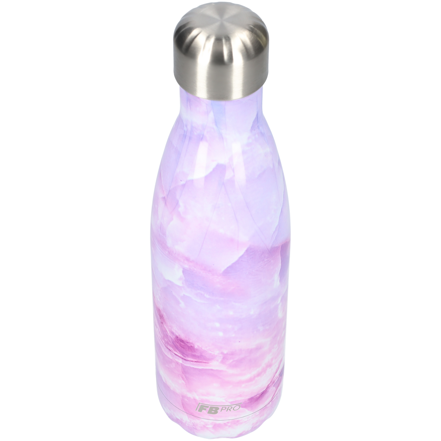 Thermosfles - Waterfles - Drinkfles slank 500ml - Pink Marble - Roze Marmer