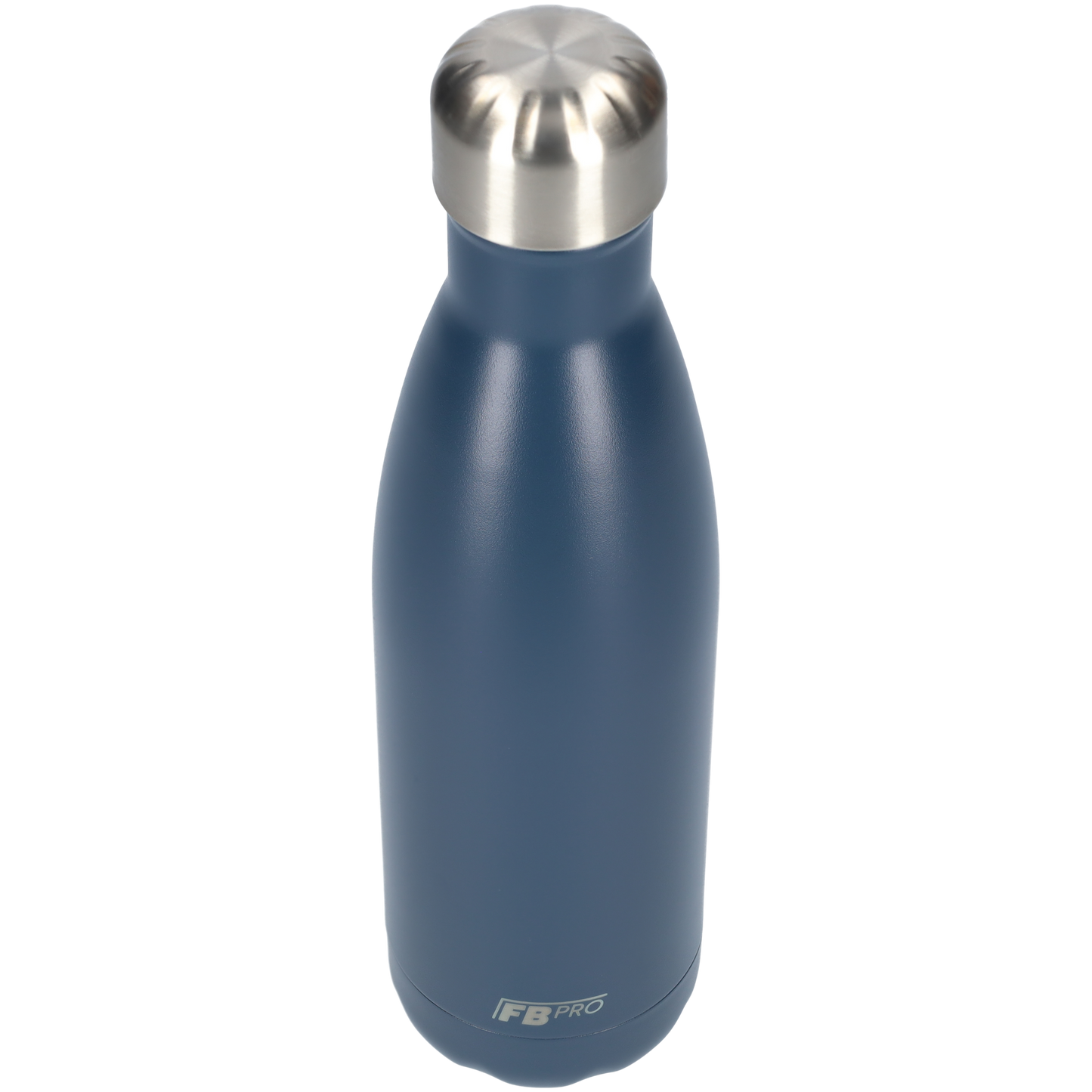 Thermosfles - Waterfles - Drinkfles slank 500ml - Dark Matte Muted Blue - Donker Mat Gedimpt Blauw