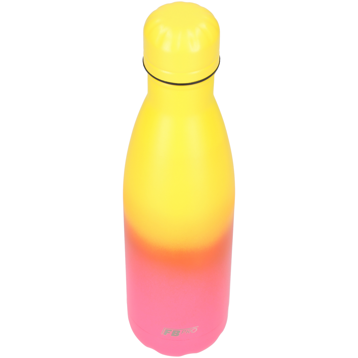 Thermosfles - Waterfles - Drinkfles slank 500ml - Sunny Yellow & Pink - Zonnig Geel, Paars