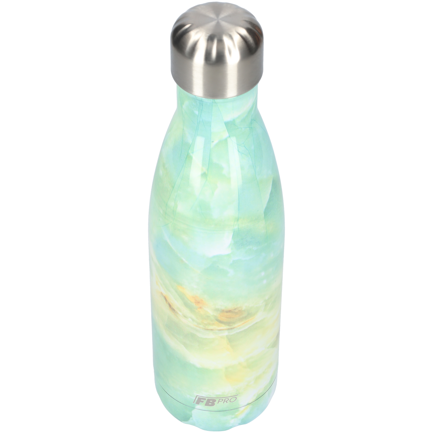 Thermosfles - Waterfles - Drinkfles slank 500ml - Turquoise Marble - Turquoise Marmer