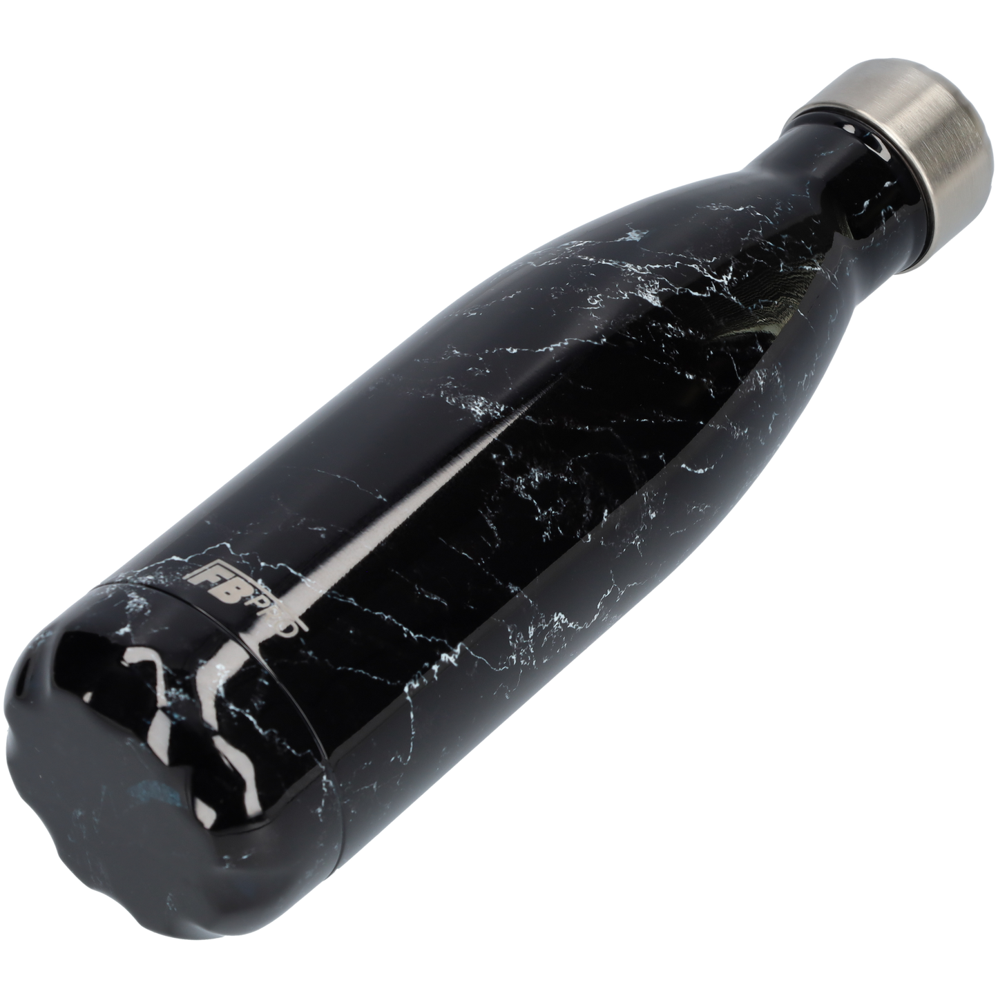 Thermosfles - Waterfles - Drinkfles slank 500ml - Black Marble - Zwarte Marmer