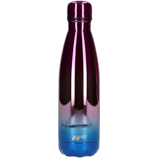 Thermosfles - Waterfles - Drinkfles slank 500ml - Raspberry Chrome Blue - Framboos Chrome Blauw