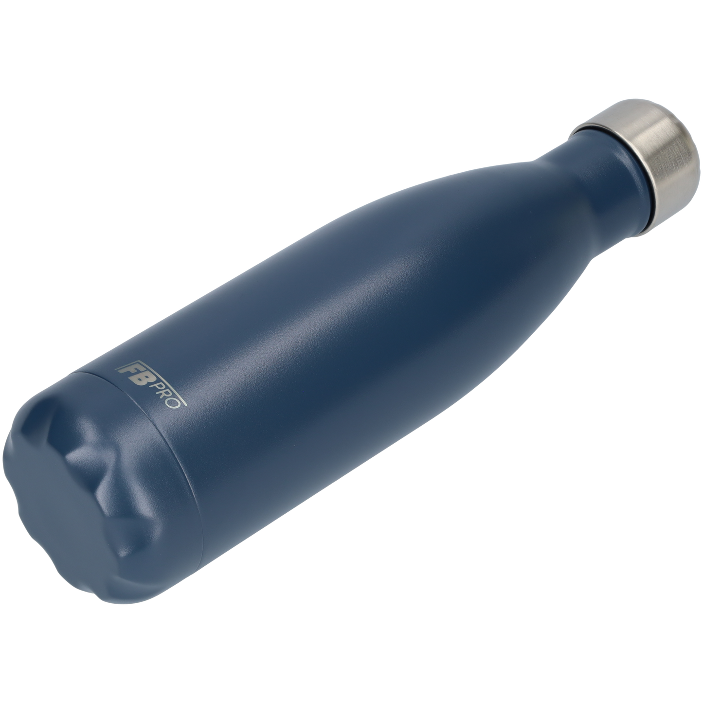 Thermosfles - Waterfles - Drinkfles slank 500ml - Dark Matte Muted Blue - Donker Mat Gedimpt Blauw