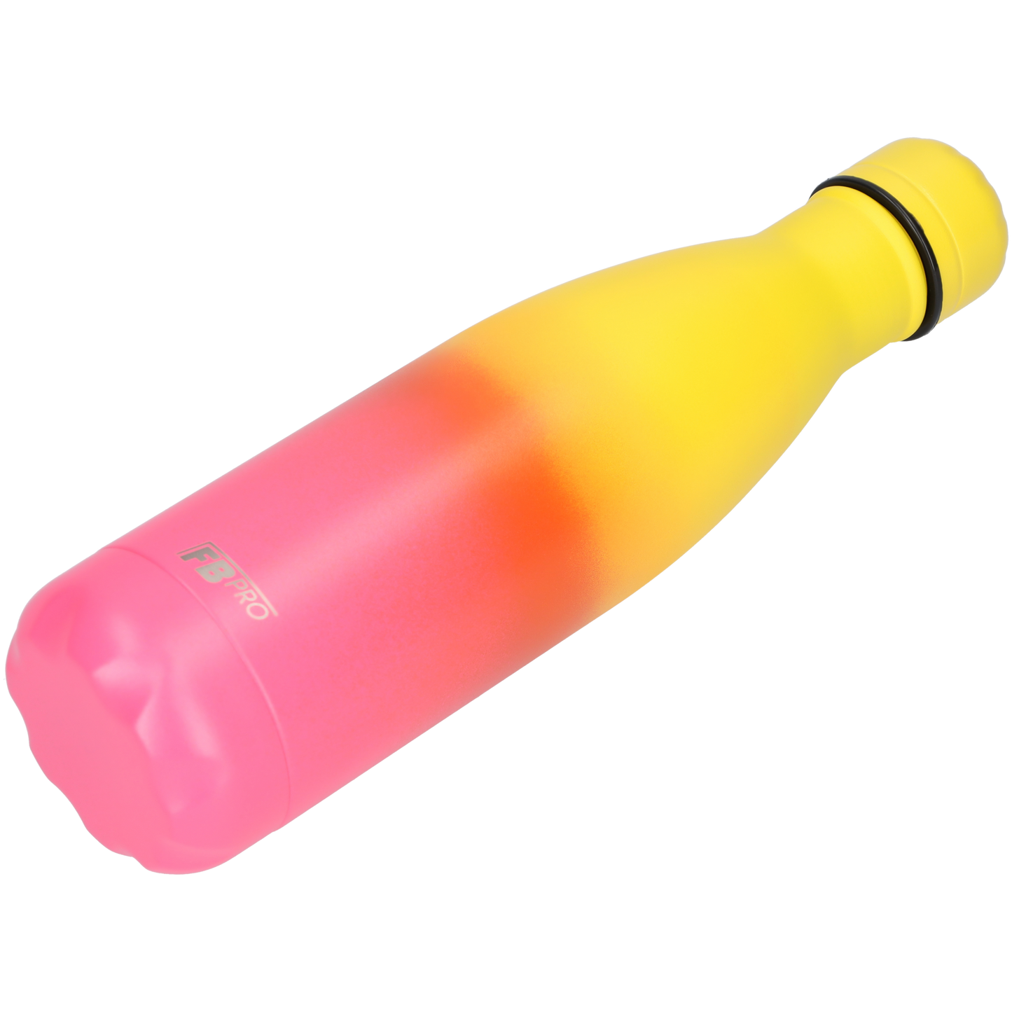 Thermosfles - Waterfles - Drinkfles slank 500ml - Sunny Yellow & Pink - Zonnig Geel, Paars