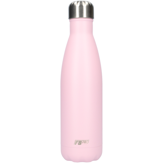 Thermosfles - Waterfles - Drinkfles slank 500ml - Matte Baby Pink - Mat Baby Roze