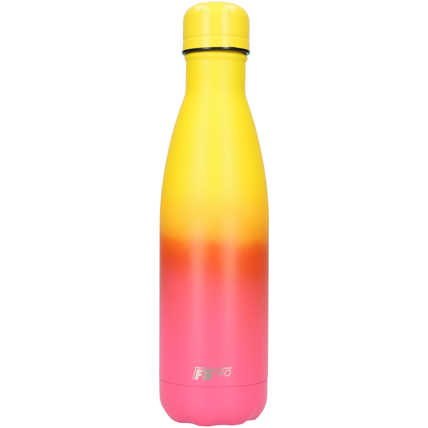 Thermosfles - Waterfles - Drinkfles slank 500ml - Sunny Yellow & Pink - Zonnig Geel, Paars