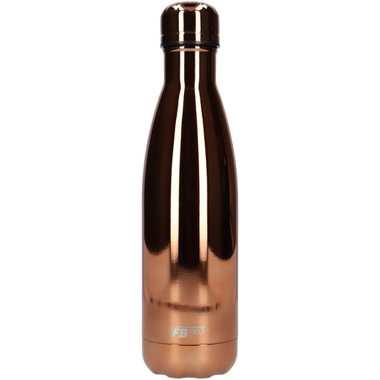 Thermosfles - Waterfles - Drinkfles slank 500 ml - Rose Gold - Roos Goud