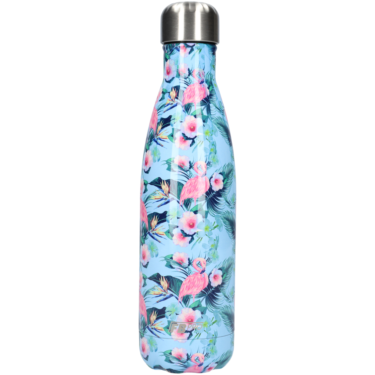 Thermosfles - Waterfles - Drinkfles slank 500ml - Flamingo Blue - Flamingo Blauw