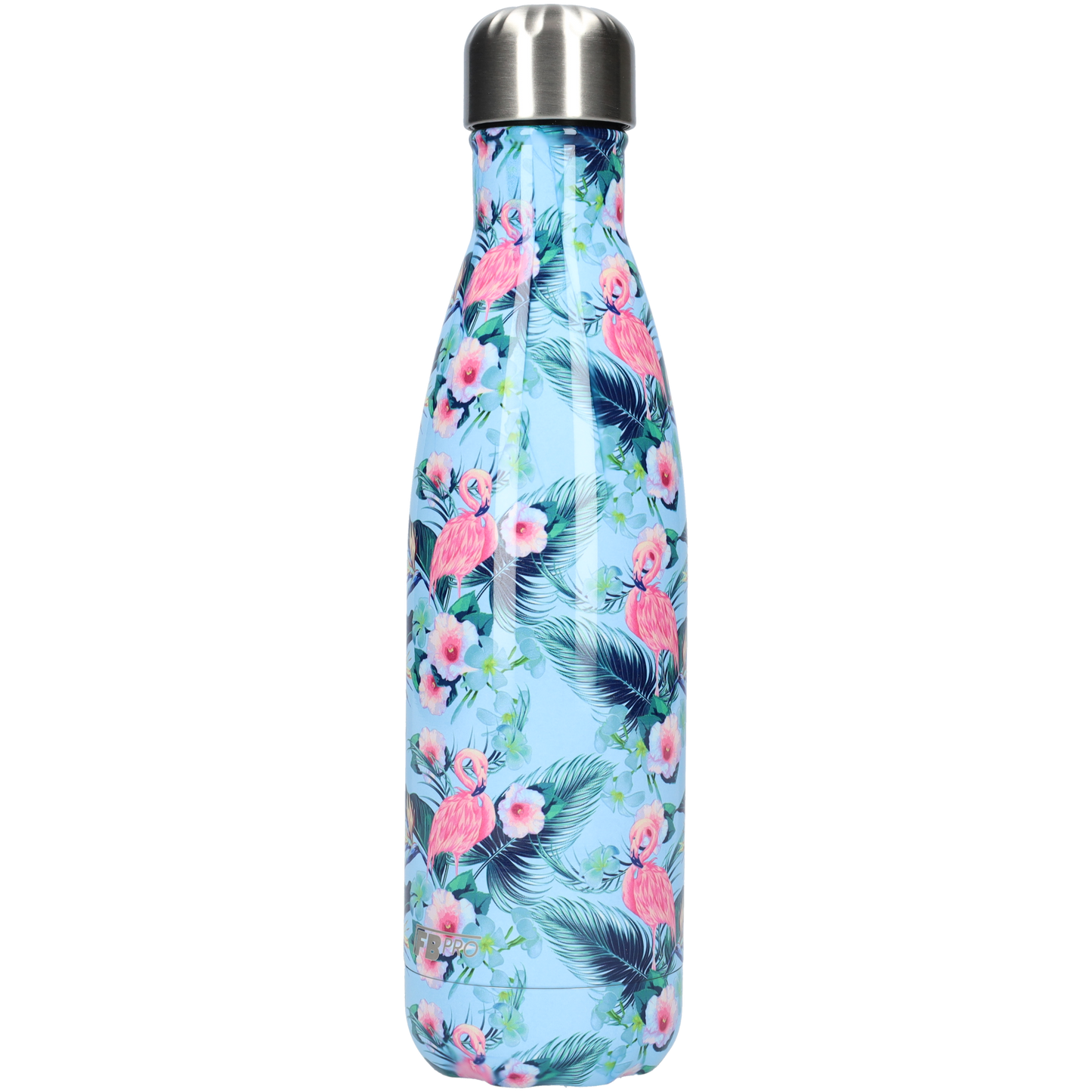 Thermosfles - Waterfles - Drinkfles slank 500ml - Flamingo Blue - Flamingo Blauw