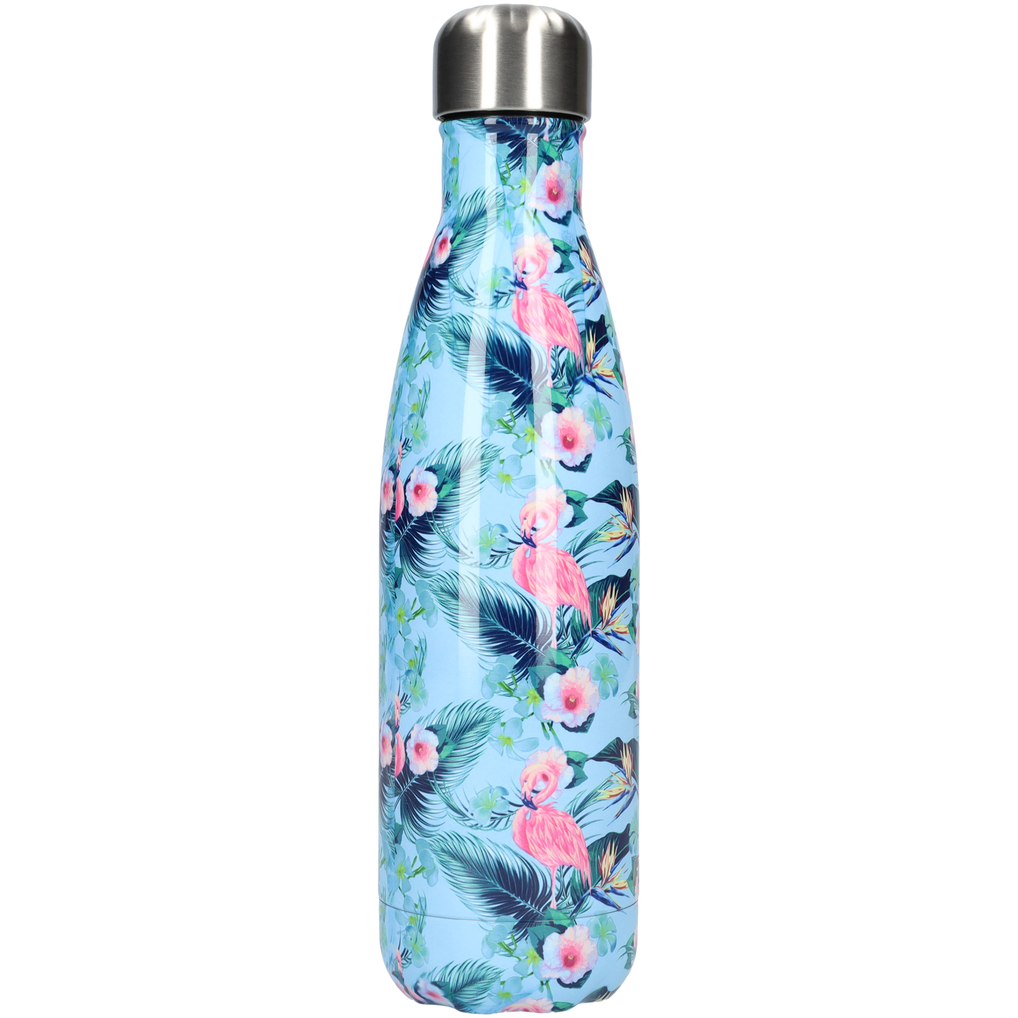 Thermosfles - Waterfles - Drinkfles slank 500ml - Flamingo Blue - Flamingo Blauw