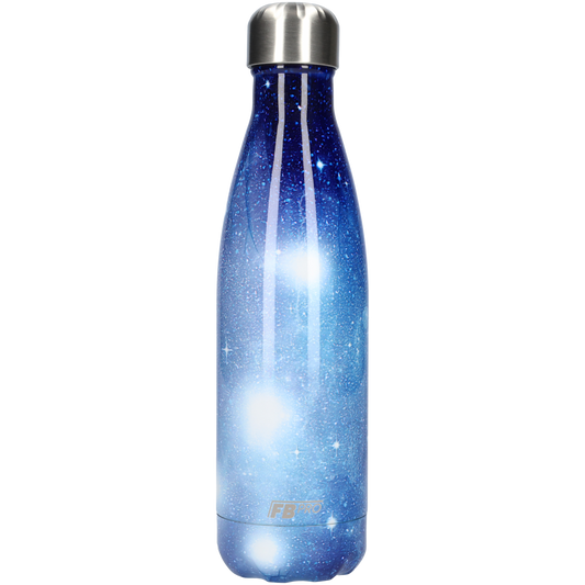 Thermosfles - Waterfles - Drinkfles slank 500 ml - Bright Galaxy Blue - Fel Ruimte Blauw