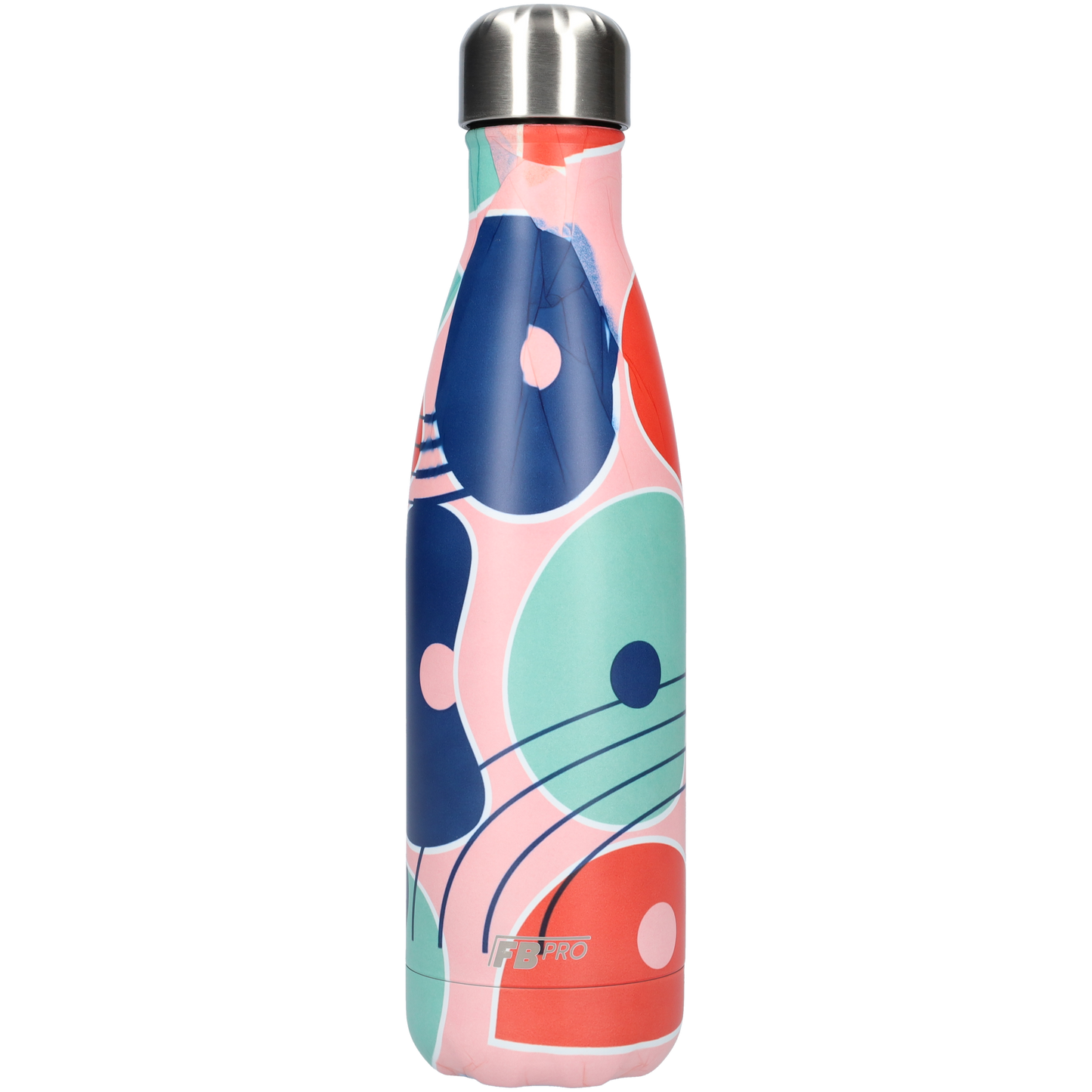 Thermosfles - Waterfles - Drinkfles slank 500ml - GeoSplash Pink - GeoSplash Roze